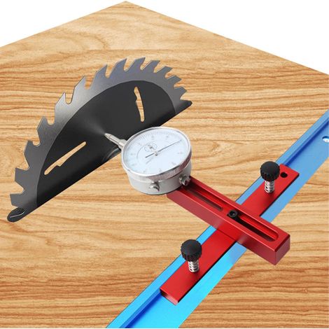 Calibrateur d'indicateur à cadran pour scie à table, correcteur de parallélisme de lame de scie à table en alliage d'aluminium, outils pour le travail du bois. (1/5)
