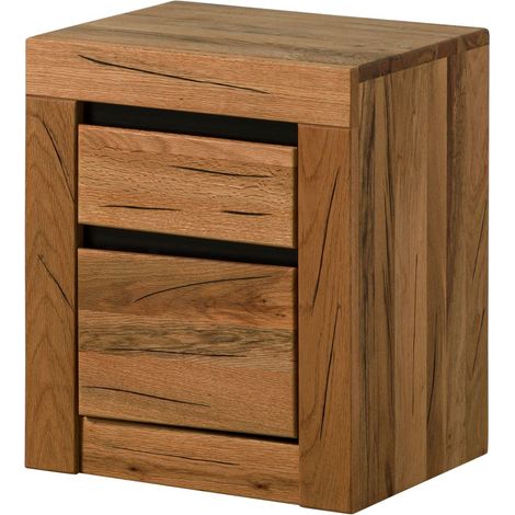 Badschrank Wildeiche / Zerreiche 44x35x52 natur geölt MONTREUX 56