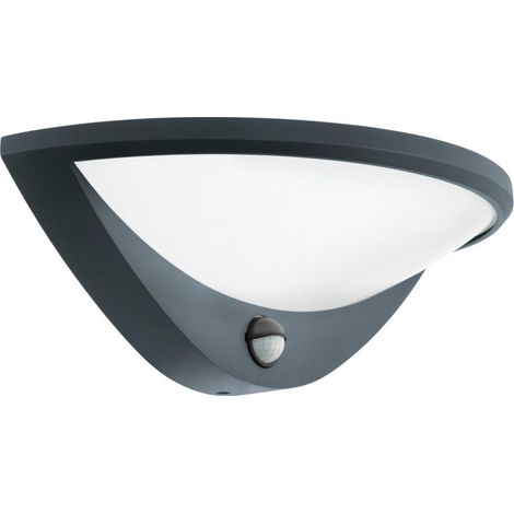 Eglo Iluminación Lámpara de pared exterior LED BELCREDA semicircular antracita con sensor de movimiento (1/2)