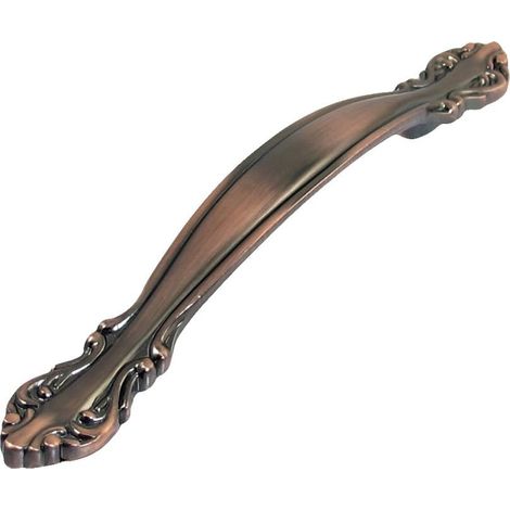 Copper Tone Baumarkt Embossed Floral Tür Cabinet Pull Griff Eisenwaren Knauf 18 cm