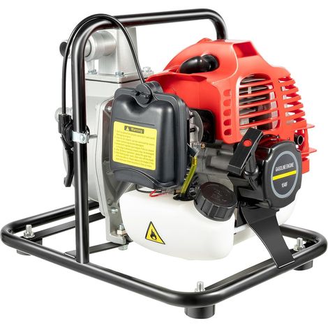 Benzinwasserpumpe, 43 cm³, 2 PS, 7000 U/min, 2-Takt-Industriewasserpumpe, luftgekühlte Hochdruck-Benzinpumpe für Poolbewässerung, Landschaftsbau oder Gartenbau