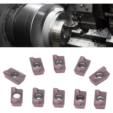 Porte-fraises en carbure indexable CNC 10 pièces, revêtues de carbure, outil de coupe pour tour à métaux APMT1604PDER-MO2 (1/5)
