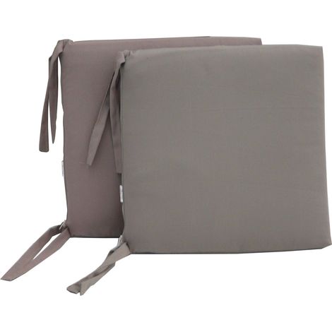 Set 2 Cuscini per Sedia da Giardino 45x45x5 cm in Dralon Allegro Taupe (1/4)