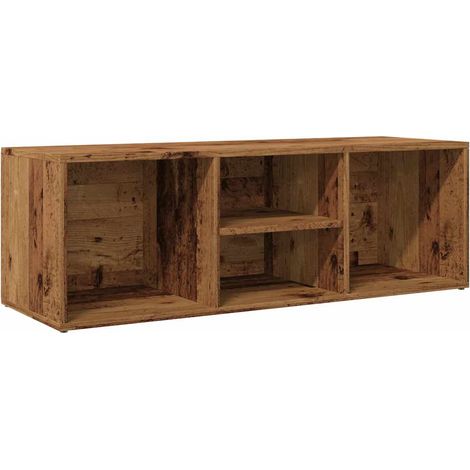 vidaXL Zapatero de madera de ingeniería envejecida 102x35x35 cm (1/2)