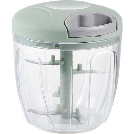 900ml Manual Chopper – 5 Stainless Steel Blades – Quickly Chops Vegetables, Fruits, and Nuts – No Electricity Required – 5 Blades (1/5)