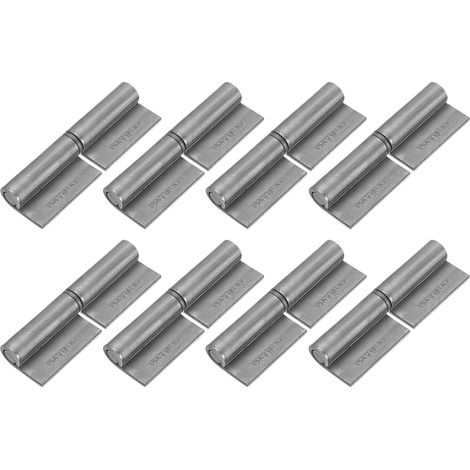 Charnières Démontables Soudables, 8 Pièces 4-5/7" x 1-1/2" Charnières En Acier À Souder Pour Portail À Goupille Amovible, Charnières Détachables Pour Porte Battante En Métal Pour (1/5)