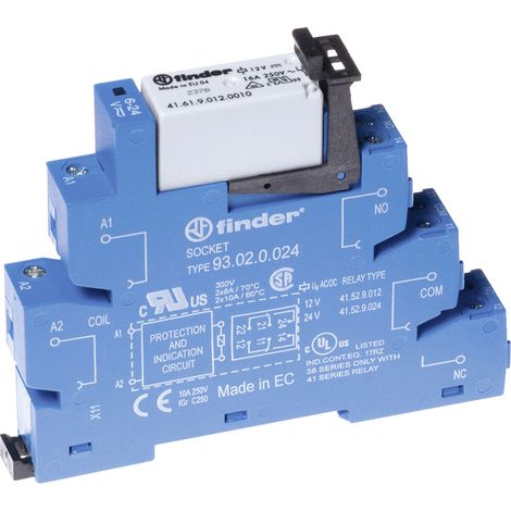 Finder 38.01.7.024.0050 Koppelrelais 24 V/DC 16 A 1 Wechsler 1 St.