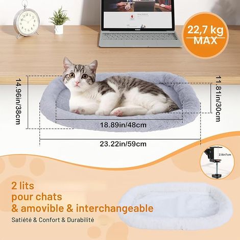 Hanging Cat Bed - Foldable 90° - Cat Hammock - Sleeping Basket - Hammock - Bed 59 x 48 cm - Bed for Office Cat (1/4)