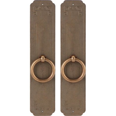 2 Poignées de tiroir style chinois pour meuble de cuisine en laiton antique, 16 cm (1/5)