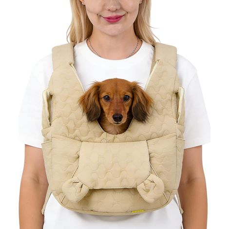 Sac de Transport à Bandoulière, 45 × 17 × 45cm Sac de Transport Chien, Réversible Sac pour Chat, Sac de Transport Réglable à l'avant pour Animal Domestique Petit Chien, Chat, Chiot, Voyage, Randonnée (1/5)
