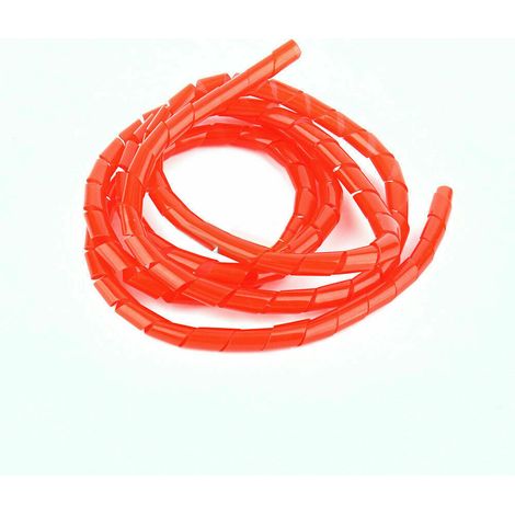 5m Spiral Cable Wrap Tidy Hide Binding Wire Management PC TV HOME OFFICE 6mm Red