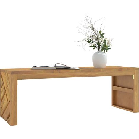 Couchtisch 110x35x38 cm Massivholz Teak
