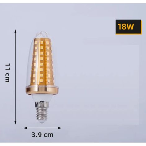 Lampes de croissance pour plantes Ampoule LED (18W, blanche) en forme de bougie, idéale pour la décoration intérieure. (1/5)
