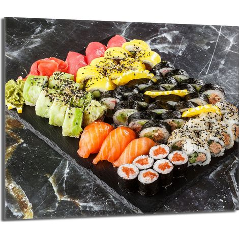 Placa protectora de vidrio para estufa 60x52 Sushi (1/5)