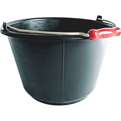 SCHWARZER PLASTIK-EIMER 16 LITER Henkel 6,3mm mit Griff TALIAPLAST-310173