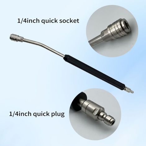 Jeffergarden Pressure Washer Extension Wand Stainless Steel 1/4 inch High-pressure Cleaning Accessory 41cm (1/4)