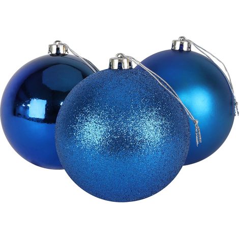Boule De Décoration De Noël - Boule Résistante Aux Chocs En Plastique - Pour Arbre De Noël Intérieur Extérieur - Lot De 6 (1/5)