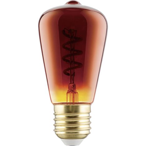 Eglo LED E27 dimmerabile, lampadina a spirale, lampada vintage color rame dal design retrò, 4 Watt, 30 Lumen, illuminante bianco caldo, 2000k, Edison ST48, Ø 4,8 cm (1/4)