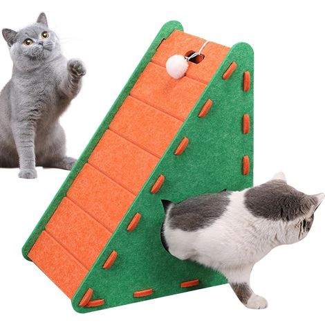Griffoir pour Chat Plaques De Griffoir Triangulaires en Feutre Tapis (1/5)