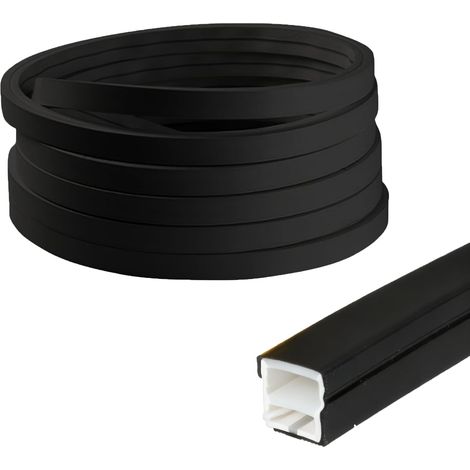 Profil LED en silicone, bande LED flexible de 12 x 12 mm, profil et diffuseur LED, profil LED néon étanche IP65 pour plafond acoustique (5 mètres) (1/5)