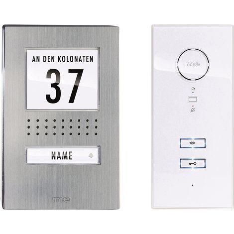 m-e modern-electronics ADV 111 WW Audio Vistadoor Türsprechanlage Kabelgebunden Komplett-Set 1 Famil
