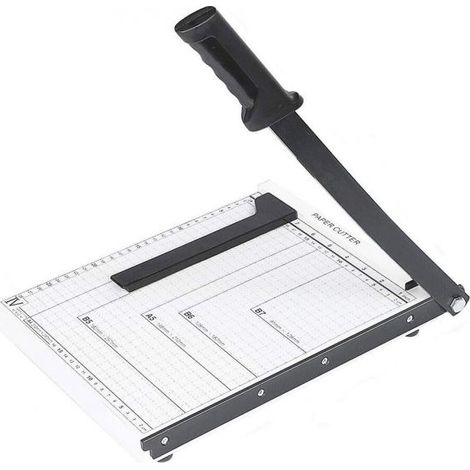 TAGLIA CARTA CUTTER PROFESSIONALE fogli A4 A5 ghigliottina metallo TAGLIERINA