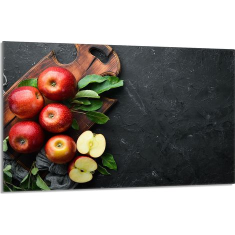 Plaque de protection en verre pour poêle 80x52 Apple (1/5)