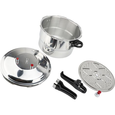 Autocuiseur aluminium haute sécurité antidéflagrant résistant température gaz induction 26cm 9L (1/2)