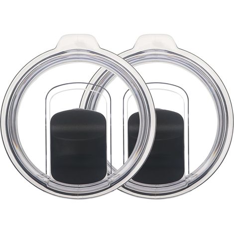 Set di 2 coperchi di ricambio per bicchieri da 20 oz, coperchio paraspruzzi in silicone, coperchio di ricambio con cannuccia per bicchieri, a prova di perdite e resistente, compatibile con Stanley Cup (1/5)