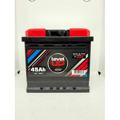 Level UP Batteria Auto 45Ah 12V 400A - Affidabile e Senza Manutenzione - Made in Italy
