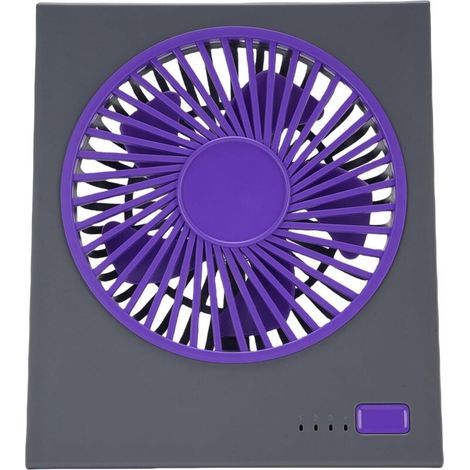 Small Table Fan with Long Battery Life, 4 Speeds, Lightweight, for Community Use, Bicycles (Purple Gray) (1/5)