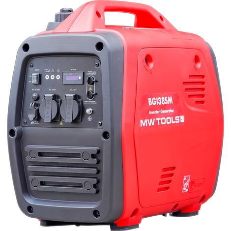 Mw Tools – Générateur portable inverter à essence 3,8 kW – Silencieux 70 dB – Réservoir 8L – Démarrage manuel – BGI38SM (1/5)