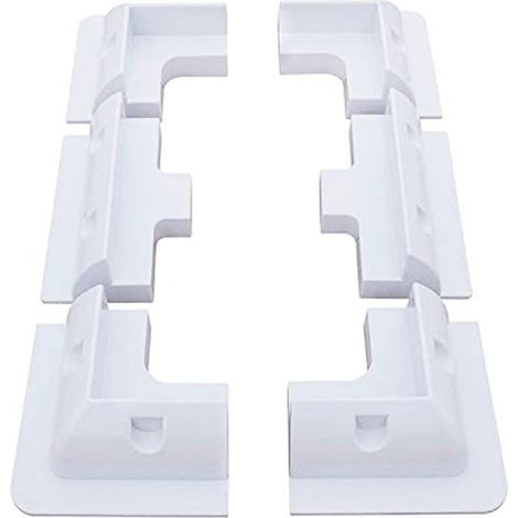 Lot de 6 supports de panneau solaire en ABS pour panneaux solaires, kit de support d'angle sans perçage pour toits de camping-car, caravanes, véhicules, camping-cars, abris de jardin, garages (1/5)
