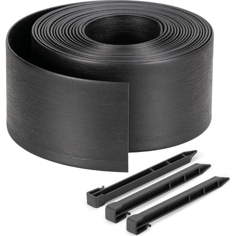 Velway Bordure Jardin - PVC Flexible Résistant UV/Gel - 10 mètres, Hauteur 13cm (1/5)