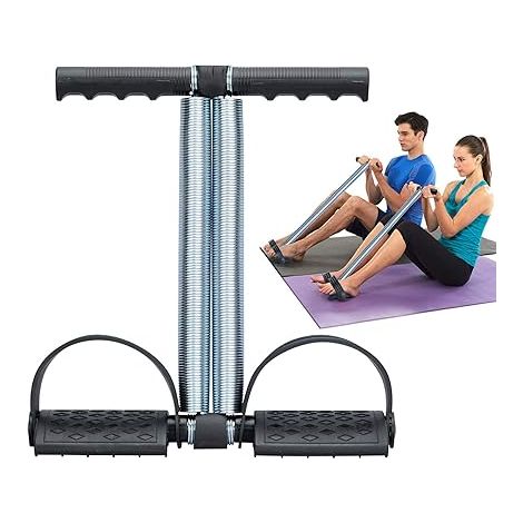 Corde de traction élastique à double ressort, pédale de tension pour pieds, abdominaux, jambes, équipement de musculation, extenseur pour fitness, yoga (1/5)
