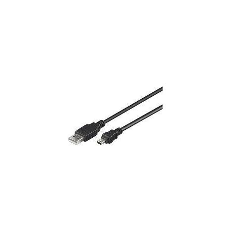 Microconnect USBAMB51 1m USB A Mini-USB B Nero - Cavo USB (1 m, USBUSB A, Mini-USB B, Connettore maschio/Maschio, Nero, USB Tipo-A) (1/4)