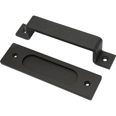 Poignée de porte coulissante en moderne pour portes balcon salle bain grange d'entrepôt etc. Métal Aluminium (1/5)