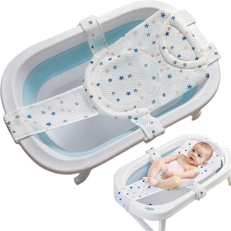 Seggiolino da bagno per neonati, tappetino da bagno, vaschetta per neonati, cuscino da bagno per neonati, cuscino universale per vaschetta da bagno, supporto per sedile da bagno, cuscino antiscivolo p (1/5)
