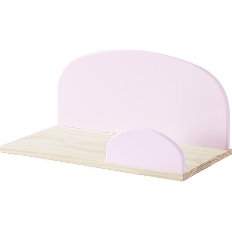 BODHI PINK - Etagère Murale 45cm Rose et Bois (1/3)