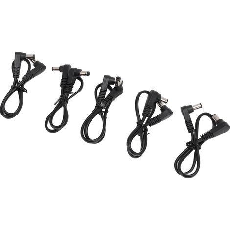 Craible D 'Alimentation CC à 90 Degrés, 5 Craibles D ' Alimentation CC Mâle à Mâle Flexibles pour Caméras de sécuré CCTV pour équilement 'emprunteur (1/5)