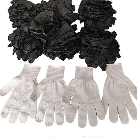 104 gants de cuisine multifonctions jetables pour barbecue avec doublure résistante à la chaleur (1/4)