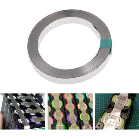 Ruban en Nickel 0,15 x 8 mm,10m Plaque en nickel Soudage Bandes de Nickel pour batterie Li 18650 Soudage par points Compatible pour soudeuse par points Accessoires de soudage (1/4)