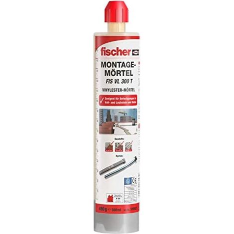 Fischer FIS guarnizioni facili da montare 300 T 1 cartuccia 300 ml, 1 x mixer, 519557 (1/4)