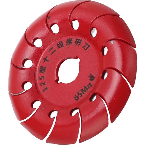 90-mm-Winkelschleifscheibe mit 12 Zähnen, rot, zum Schleifen und Polieren von Holzbearbeitungsteilen (1/5)