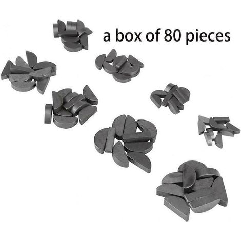 Jeu de 80 clavettes Woodruff pour volant moteur à engrenage semi-circulaire, facile à utiliser (1/5)