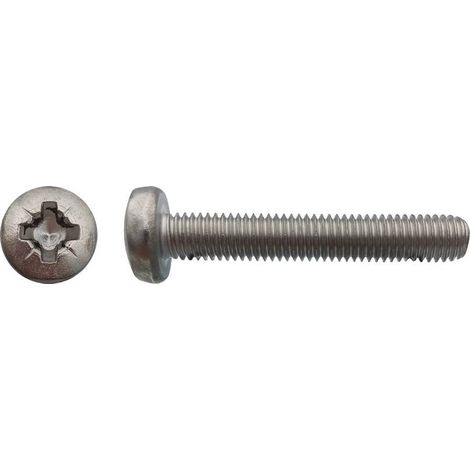 500 Vis Métaux Tête Cylindrique Larges Pozidriv 5 x 8 mm - DIN 7985 - Inox A2 - D-Work
