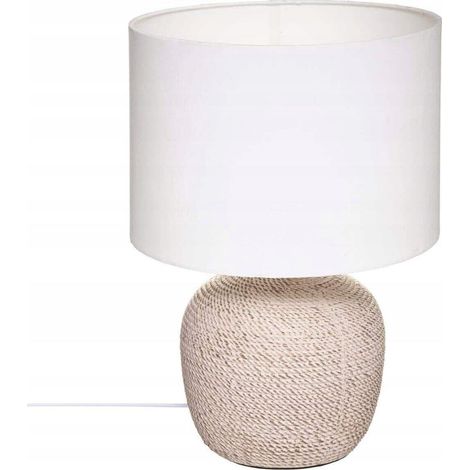 Atmosphera Davia Tischlampe Beige aus Keramik 27 cm