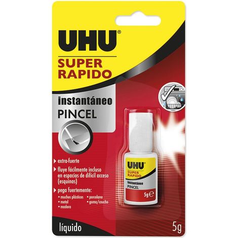 Adesivo istantaneo super veloce UHU - Pennello di precisione 5g 36581
