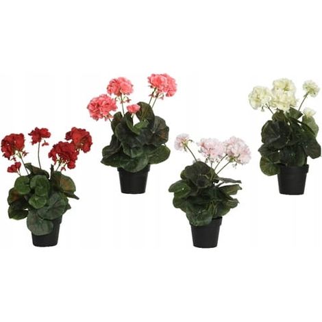 Fleur décorative artificielle dans un pot noir 35cm 1 pc. (1/4)