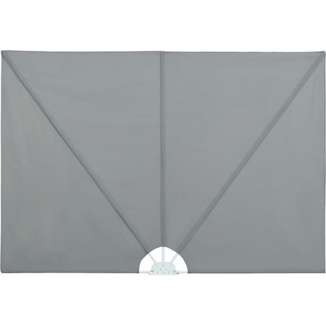 INLIFE Auvent latéral pliable de terrasse Gris 400 x 200 cm (1/5)
